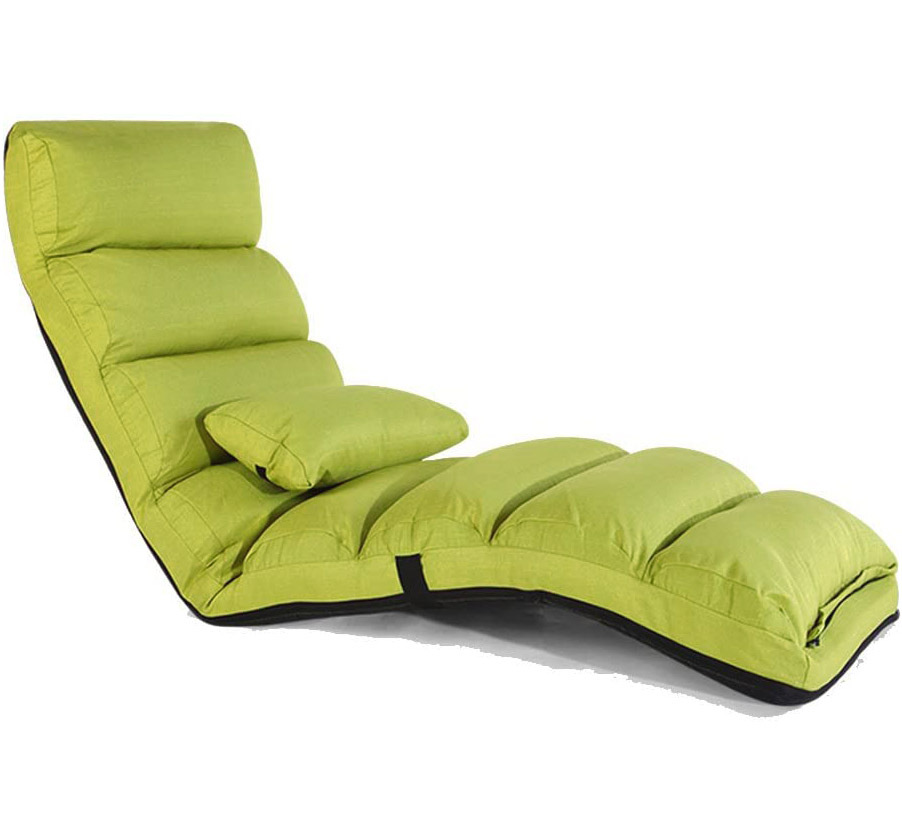 Varossa Chaise Lounge Recliner Chair Sofa Bed (Lime)