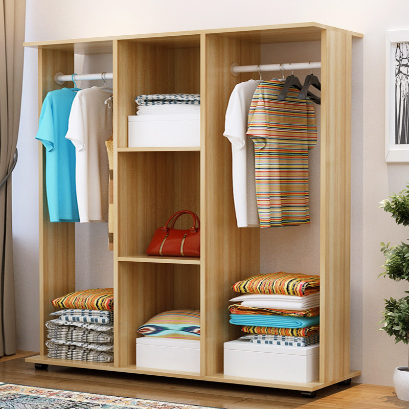 Varossa's Spacesaver Wardrobe Cupboard Shelves & Clothes Hanging Racks Furniture (Oak)