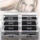 6-Drawer Crystal Clear Acrylic Cosmetic Makeup Display Organizer Jewellery Box
