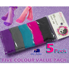 5 PK Ladies Girl Colourful Ankle Nylon Sheer Stocking Socks