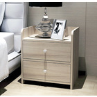 2 x Varossa Classic Bedside Table / Chest of Drawers (White Oak)