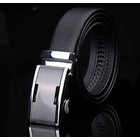 Genuine Leather Belt with Silver Plate Buckle -120cm