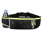 Fitness Outdoor Sports Belt Bag Running Waist Zip Pouch (Black)