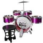 6PCS Kids Jazz Drum Musical Educational Instrument Toy Set (Pink)