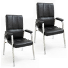 2 x Elite Executive Office Visitor Conference Chair (Black - Set of 2)