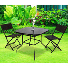 Alfresco 3 Piece Outdoor Setting (2 Rattan Chairs & Square Table)