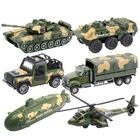 6 PCS Military Toy Set Army Vehicles Cars Helicopter Submarine Set Metal Toys