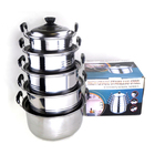 5-Piece Stainless Steel Pots Cookware Set