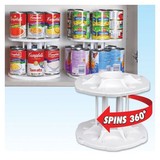 Spinning Can Carousel Bottle Shelf Cabinet Kitchen Organizer