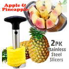TWO PACK Stainless Steel Pineapple Cutter & Stainless Steel Apple Corer 