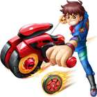 Magic Motorbike Spinner Wheel Spinning Top Burst Toy (Red)