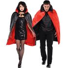 Black & Red Reversible Vampire / Witch Cape for Halloween Party 