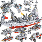 1000 PCS Compatible Building Blocks Battleship 26 Transforming Toy Set 