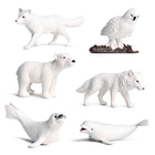 6 PCS Arctic Animal Figures Toy Set