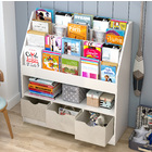 Clover Large Bookcase Storage Shelf Magazine Rack with Drawers