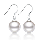 Large Pearl Drop Sterling Silver Earrings