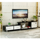 Luxe Adjustable Extendable TV Cabinet (High Gloss White & Black)
