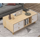 Deluxe Unity Wooden Coffee Table with Drawers 