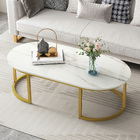 Synergy Lush Designer Marble Look Coffee Table (White)