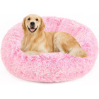 Cozy Plush Soft Fluffy Pet Bed Dog Cat Bed (Pink, 60cm)