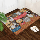 Super Absorbent Floor Bath Door Mat Non-Slip Rug Doormat - Cute Cats