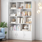 Alpha 10-Shelf 3-Door Wardrobe Cupboard Bookshelf Cabinet (White)