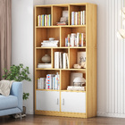 Omega 10-Shelf 2-Door Wardrobe Cupboard Bookshelf Cabinet (Oak)