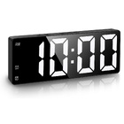 Multifunction Mirrored Digital LED Digital Electronic Alarm Clock with Temperature Display