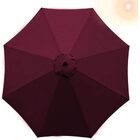3m Patio Umbrella Replacement Cover 10ft 8 Ribs Large Outdoor Canopy (Maroon)