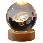 3D Galaxy Crystal Ball LED Night Light Lamp Milky Way Globe Glass Ornament