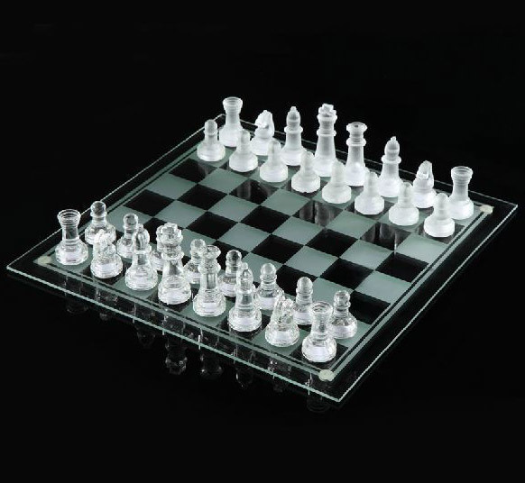 Deluxe Glass Chess Game Set
