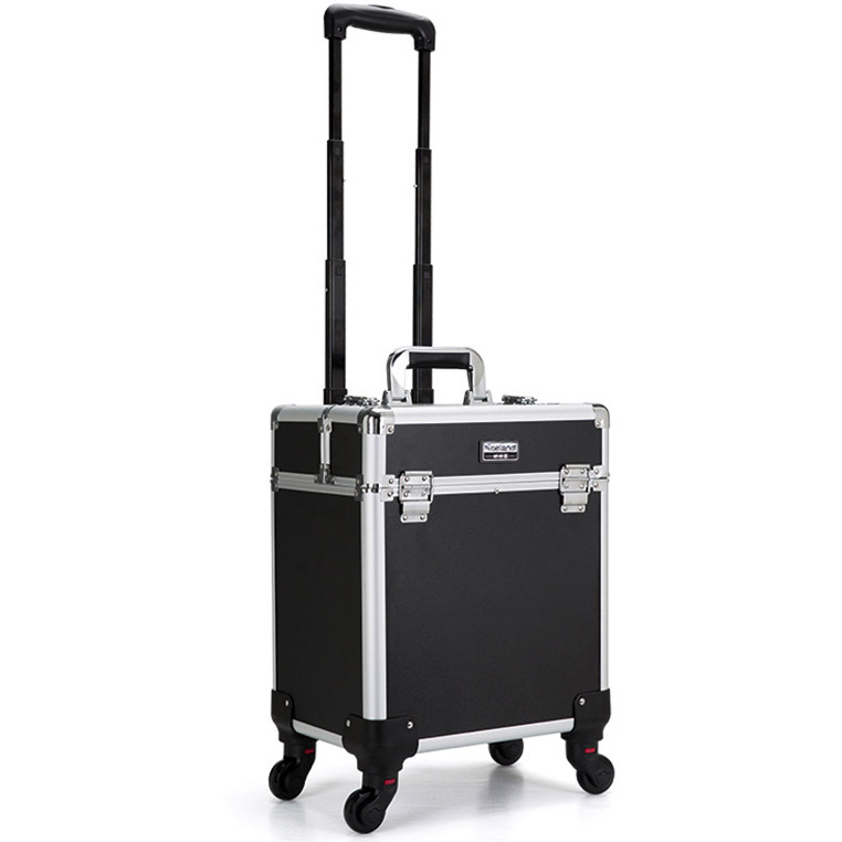 Deluxe Professional Beauty Makeup Cosmetic Suitcase Organizer Trolley 
