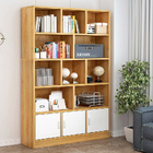 Alpha 10-Shelf 3-Door Wardrobe Cupboard Bookshelf Cabinet