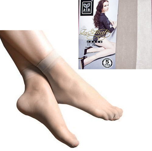 5 Pairs Ladies Ankle Stocking Socks (GREY)