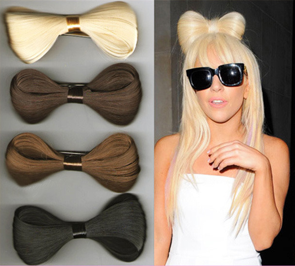 Lady Gaga Bow Hair Clip (Black)