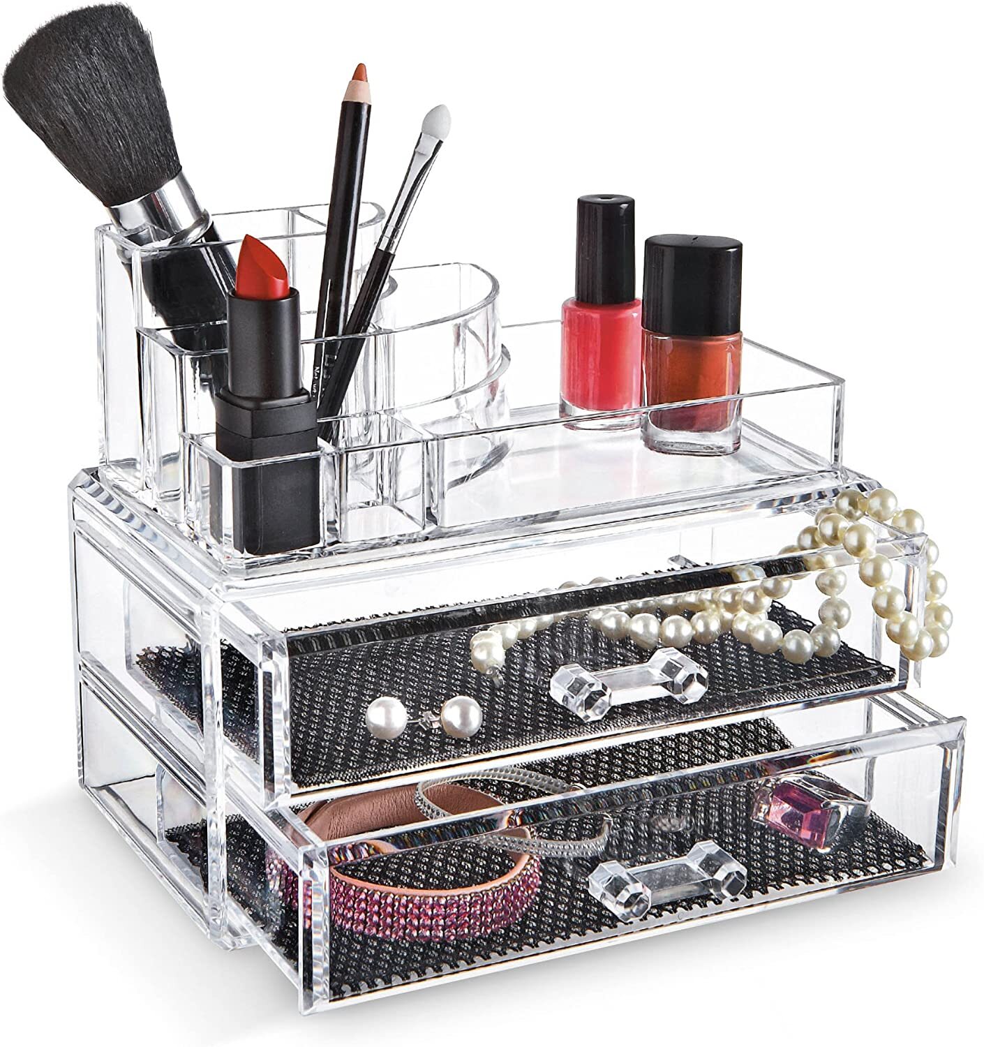 Clear Acrylic Cosmetic Organiser Makeup Container Storage