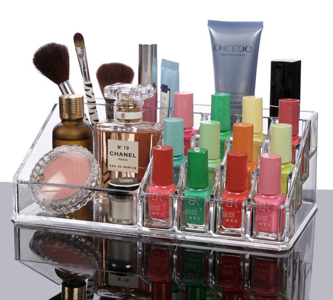 Crystal Clear Acrylic Cosmetic Organizer Makeup Container Storage