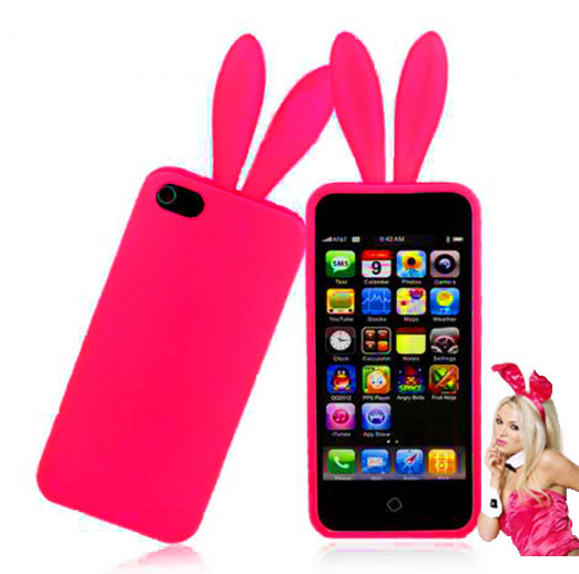 iPhone 5 Bunny Rabbit Ear Case Hot Passion Pink