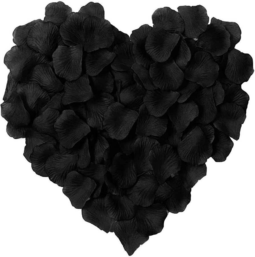 100 Wedding Bridal Flower Rose Petals (Elegant black)