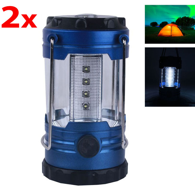 Two Pack 2 x12 LED Outdoor Camping Lanterns