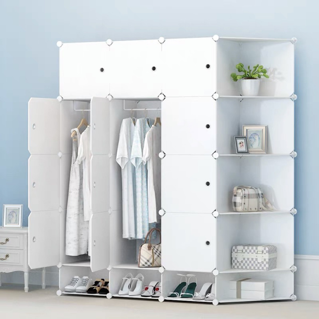 Large Combination Cabinet DYI Storage Cube Closet Cupboard Wardrobe