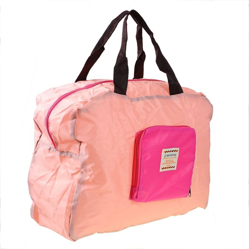 Street Shopper Foldable Bag (Baby Pink & Hot Pink)