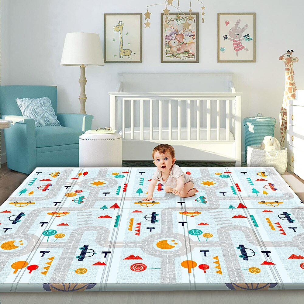 2m Double Sided Large Extra Thick Baby Kids Waterproof Folding Play Mat
