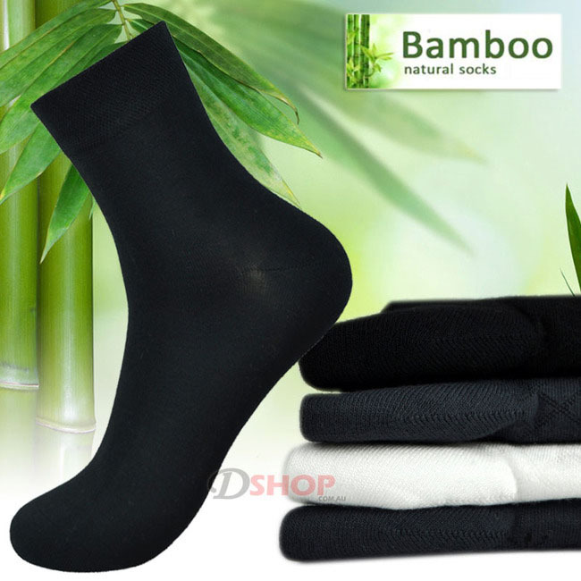 Bamboo Fiber Socks Natural Antibacterial Unisex (Black)