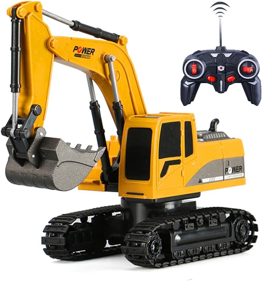 Remote Control Excavator Construction Tractor Diecast RC Alloy Digger Toy