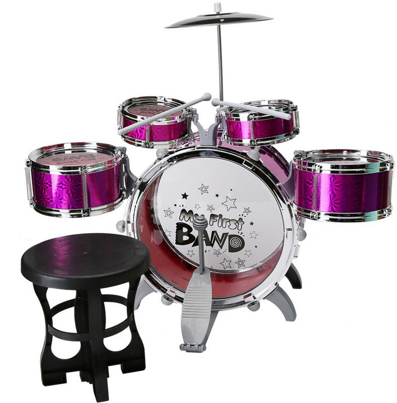 6PCS Kids Jazz Drum Toy Set (PURPLE)