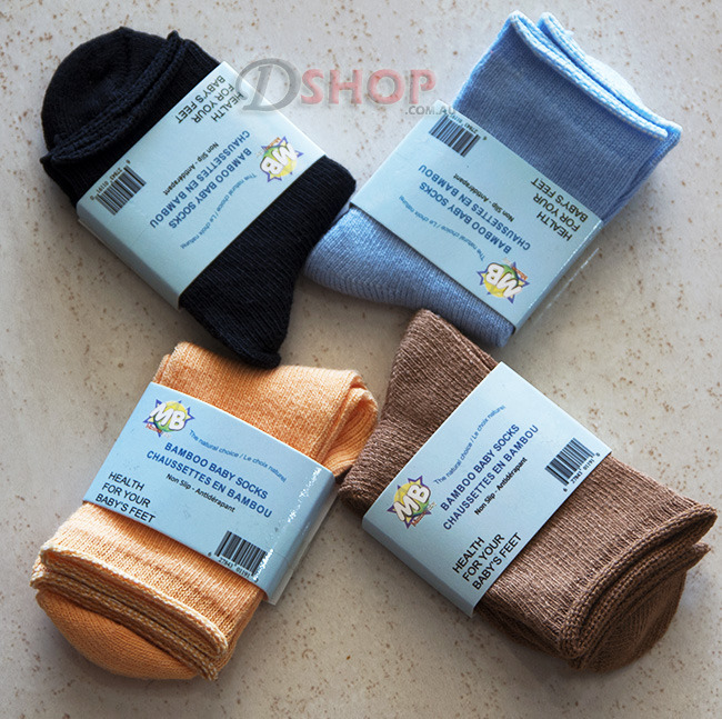 1x Pair Bamboo Socks for Baby/Toddler (Chocolate)
