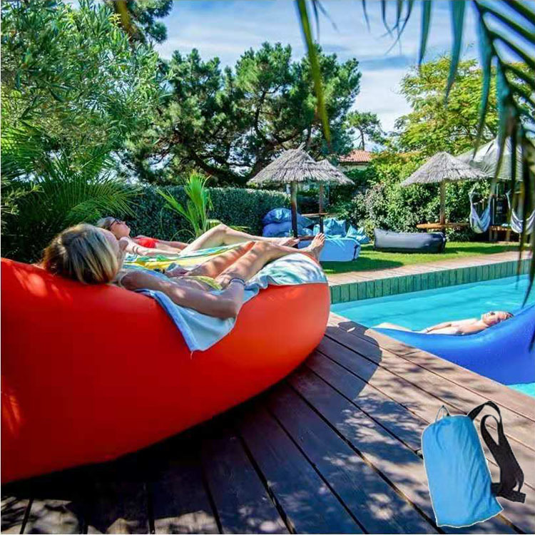 Fendysey Inflatable Lounge Chair Air Sofa Inflatable Lazy Sofa Chair Portable Inflatable Seats Comfortable Lounger Sofa with Footstool for Indoor & Outdoor 
