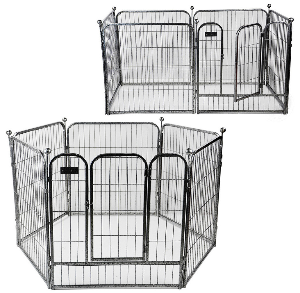 Premium Heavy Duty Metal Pet Dog Exercise Playpen Enclosure Fence Cage (50x60 x 6)