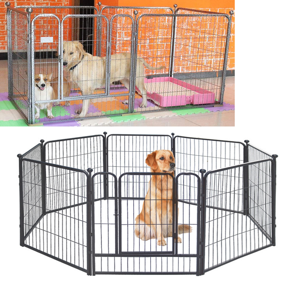 Premium Heavy Duty Metal Pet Dog Exercise Playpen Containment Cage (100x120 x 6)